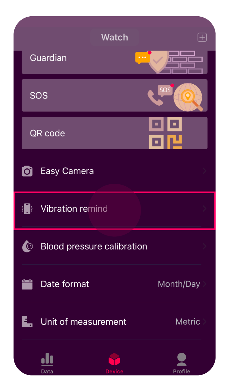 How can I change the vibration mode of my Device? | info.helohealth.com